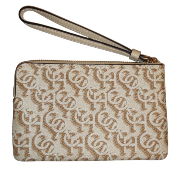 Coach Corner Zip Around Wristlet with Signature Monogram Print - Picture 2 of 5